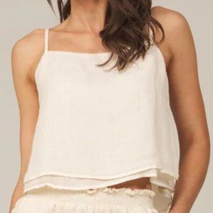 Light Linen Bella Dahl Layered Button Back Cami (NWT)